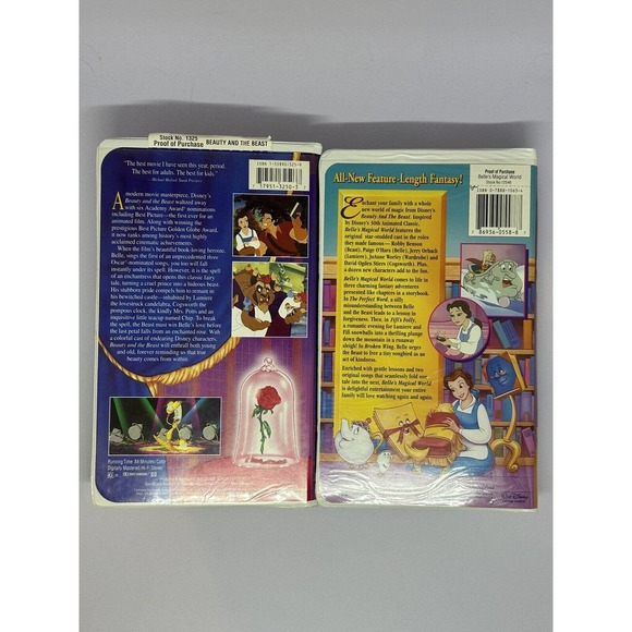 Beauty and The Beast & Belle's Magical World Belle Disney VHS Cassette - Picture 4 of 4